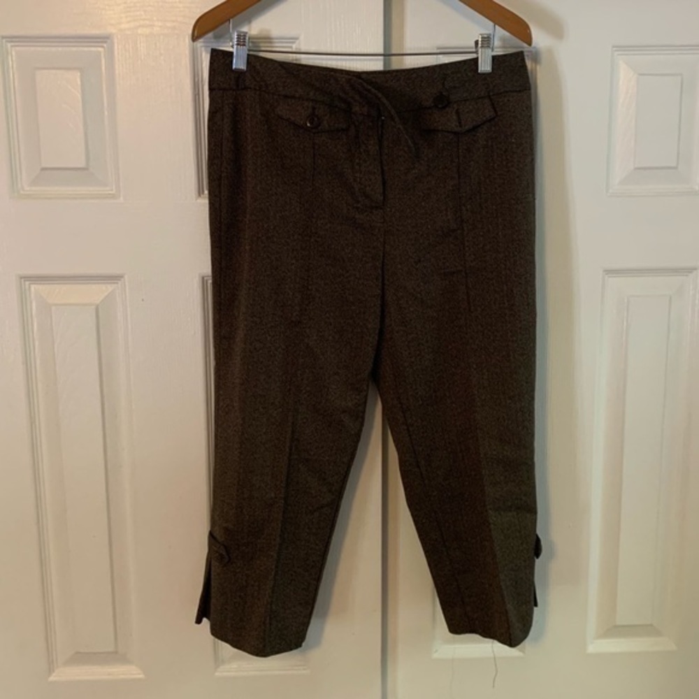 Dressbarn Brown Capri Dress‎ Pants Size 10